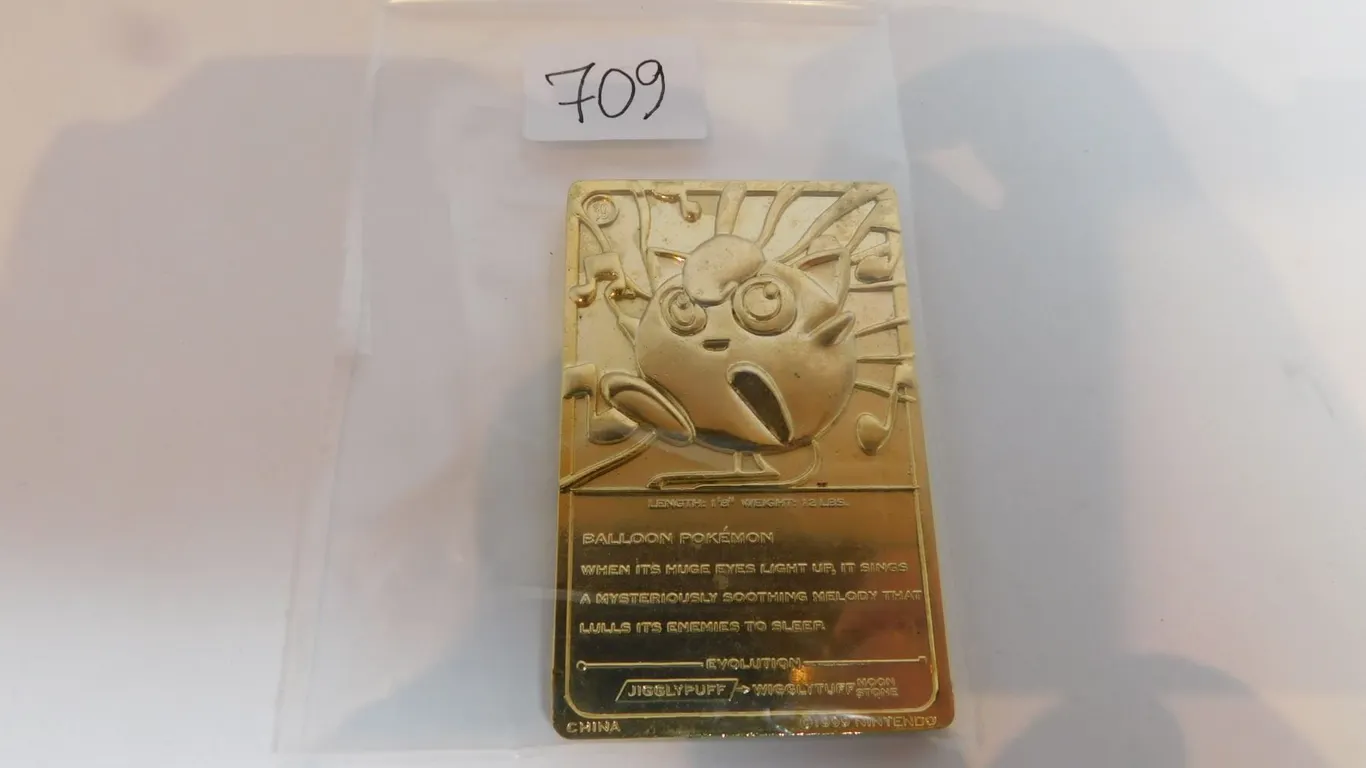 GOLD PLATED POKEMON JIGGLYPUFF