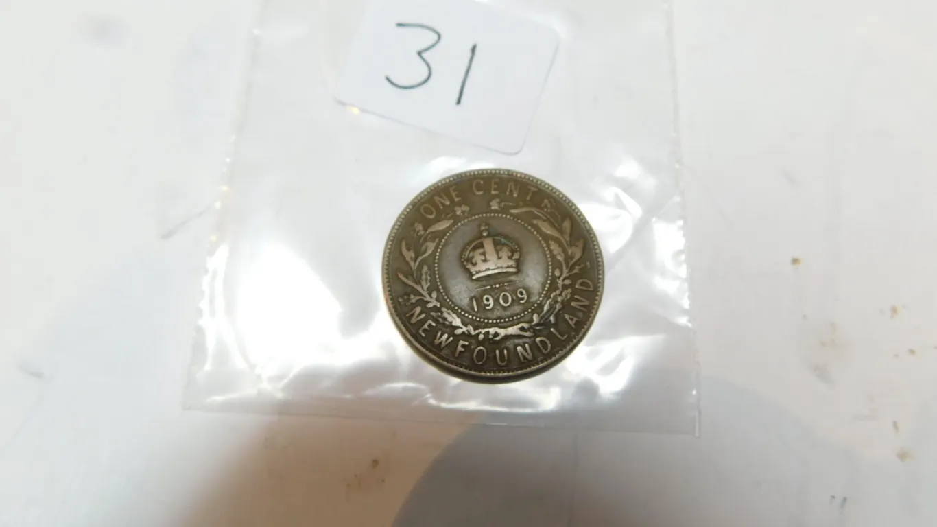 1909 NEWFOUNDLAND LARGE CENT F-15