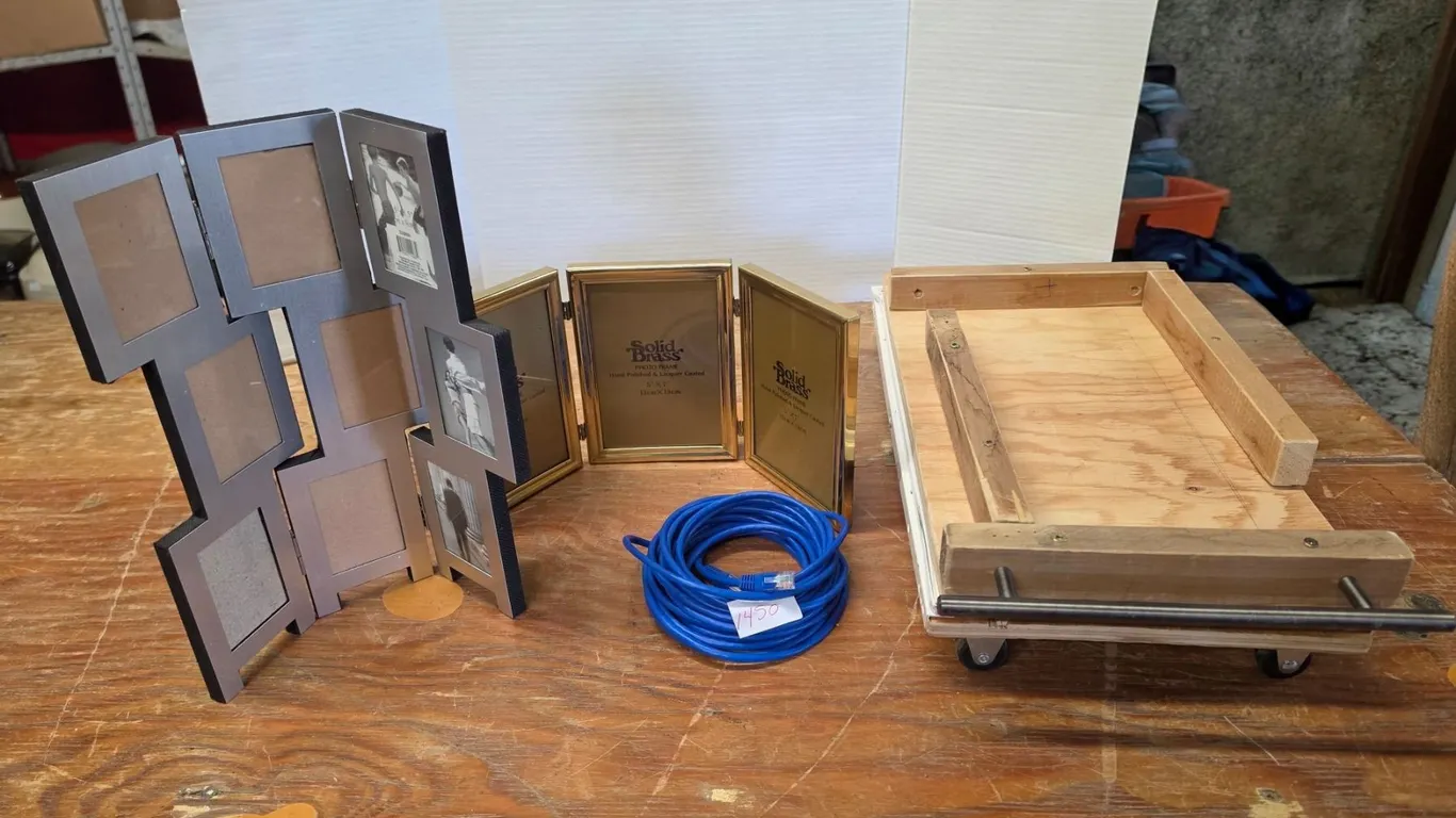 Picture Frames, Cable, Dolly Cart