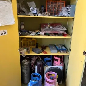 All Cabinet Contents Including Nitrogen Tanks, Refrigerant Tanks, Vehicle Ramps & More