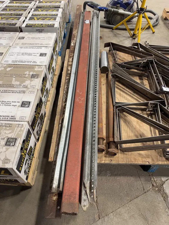 Lot of Asst. Metal Including Square Tubing, Flat Bar, Signposts, Etc.