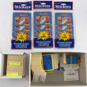 Disney Aladdin Panini 1992 Sticker Complete Set & Sealed Pack Lot