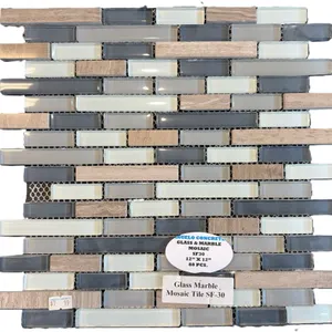 Ceramic - Mosaic Glass/Marble-SF30  (12"x12")