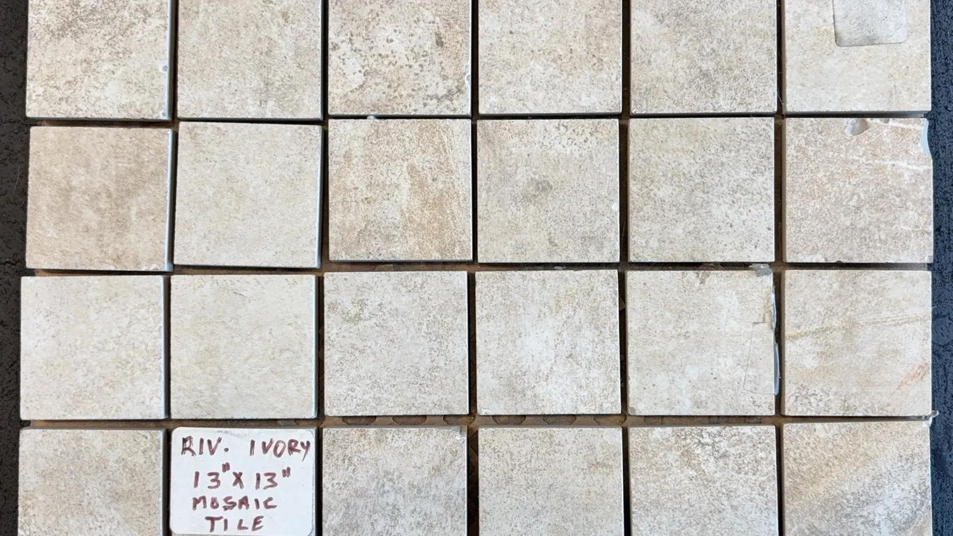 Ceramic - Riverstone Ivory Mocais (13"x13")