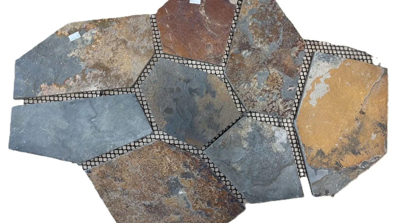 Flagstone on Mesh - Rusty-KLDP1120