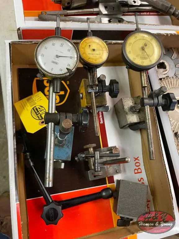 Box of Dial Indicators and Bases