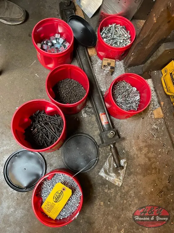 (6) Coffee Cans of Hardware