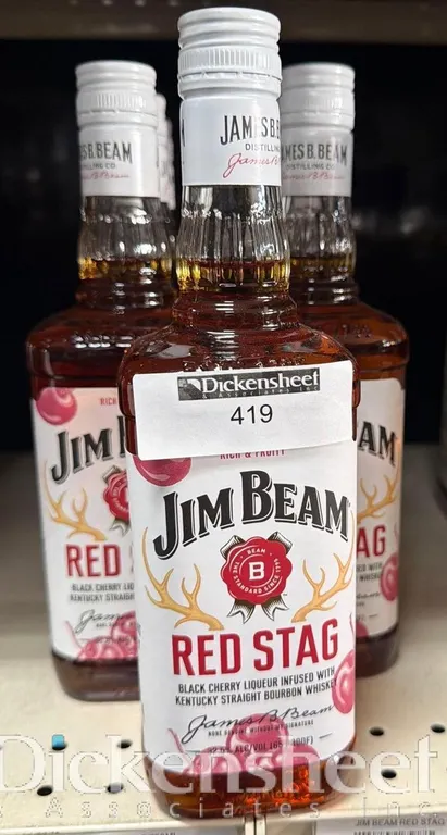 (7) JIM BEAM RED STAG WHISKEY