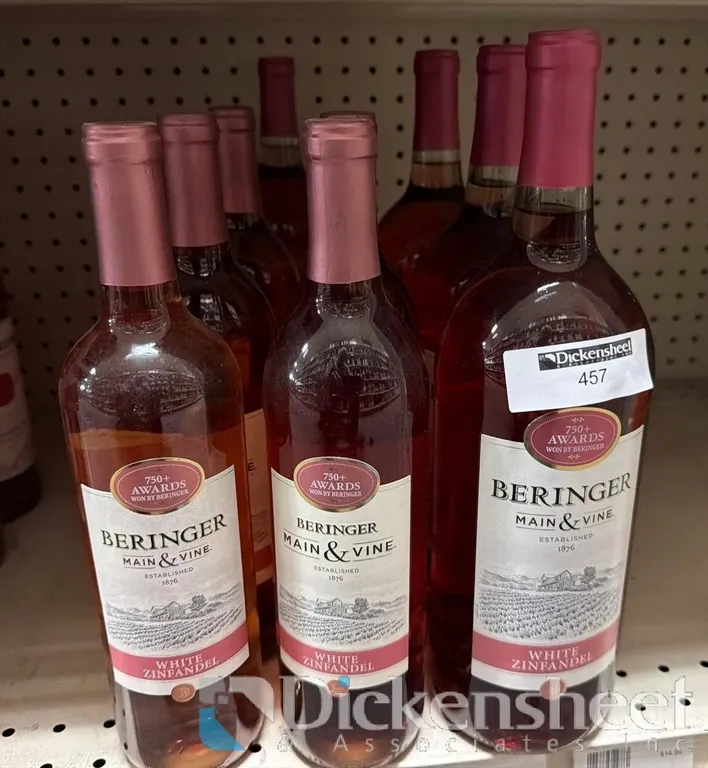 (9) BERINGER WHITE ZINFANDEL