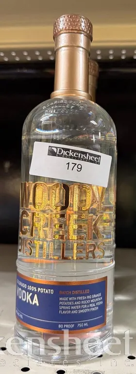 (3) WOODY CREEK VODKA