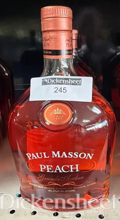 (5) PAUL MASSON PEACH BRANDY