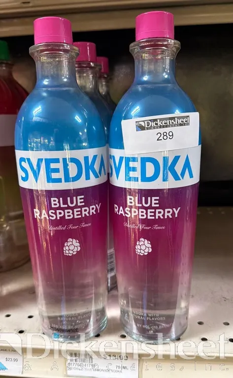 (6) SVEDKA BLUE RASPBERRY VODKA