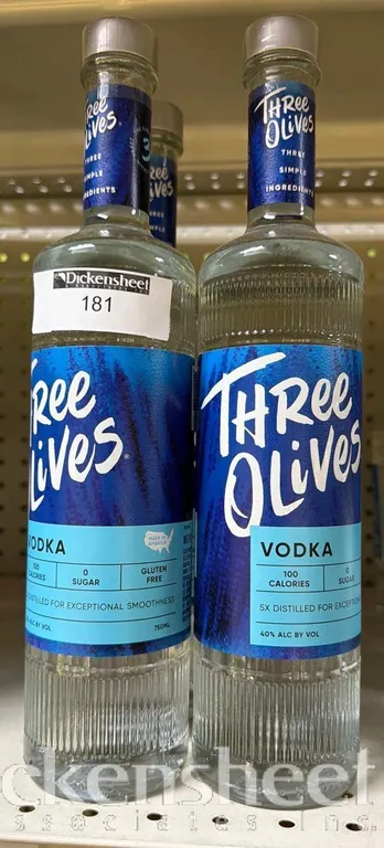 (4) THREE OLIVES VODKA