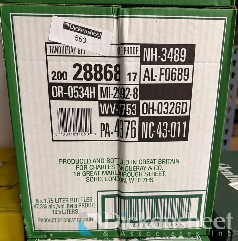 (1) CASE TANQUERAY GIN