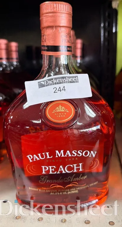 (5) PAUL MASSON PEACH BRANDY