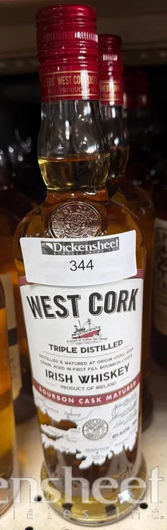 (4) WEST CORK IRISH WHISKEY