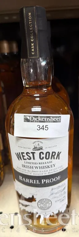 (5) WEST CORK IRISH WHISKEY