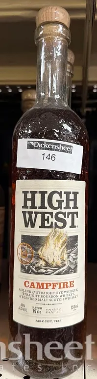 (3) HIGH WEST CAMPFIRE RYE WHISKY