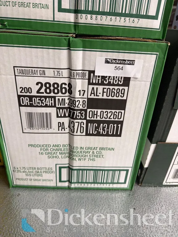 (1) CASE TANQUERAY GIN