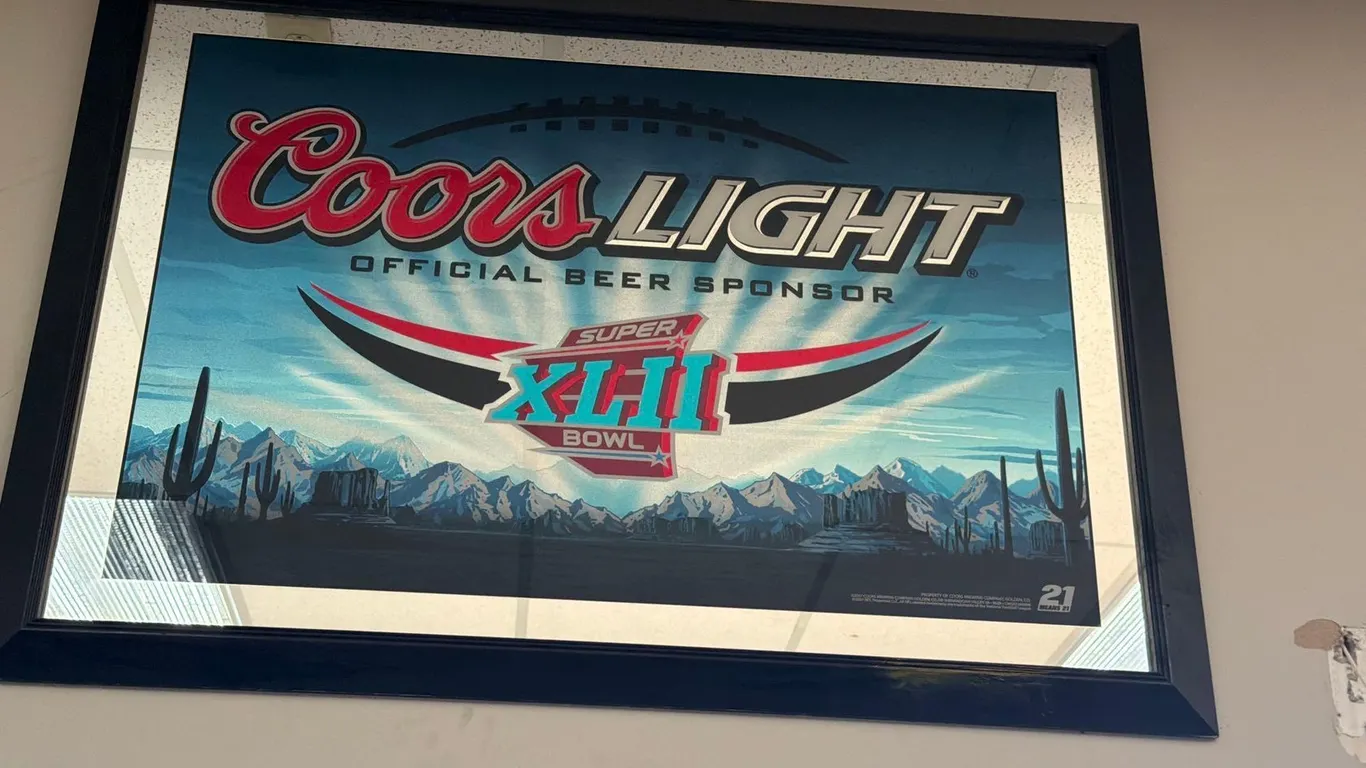 COORS LIGHT SUPER BOWL XLII MIRROR