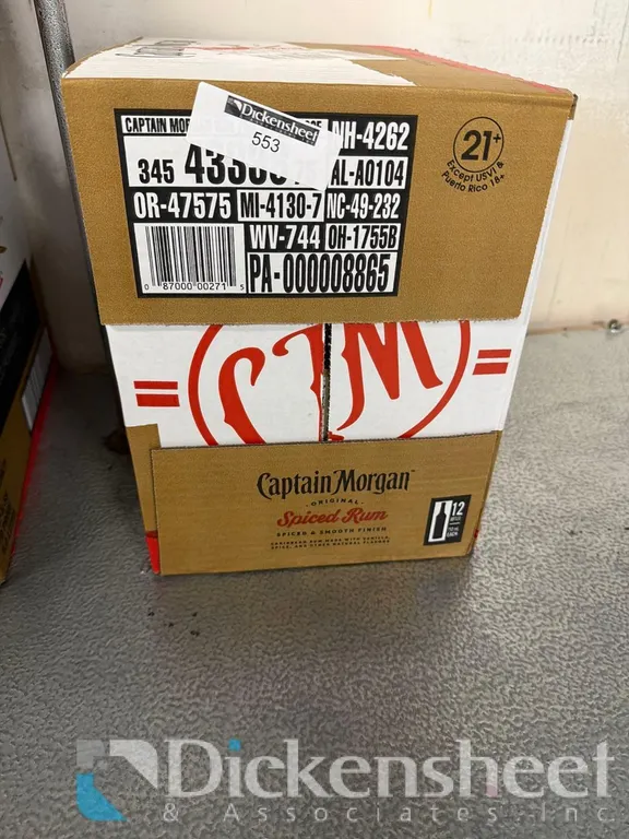 (1) CASE CAPTAIN MORGAN