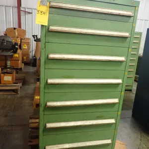 7-Drawer Vidmar-Style Cabinet with Components