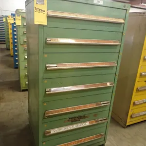 7-Drawer Vidmar-Style Cabinet with Components