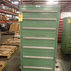 7-Drawer Vidmar-Style Cabinet with Components