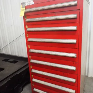9-Drawer Vidmar-Style Cabinet with Components
