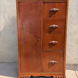 Art Deco Style Wooden Wardrobe Dresser