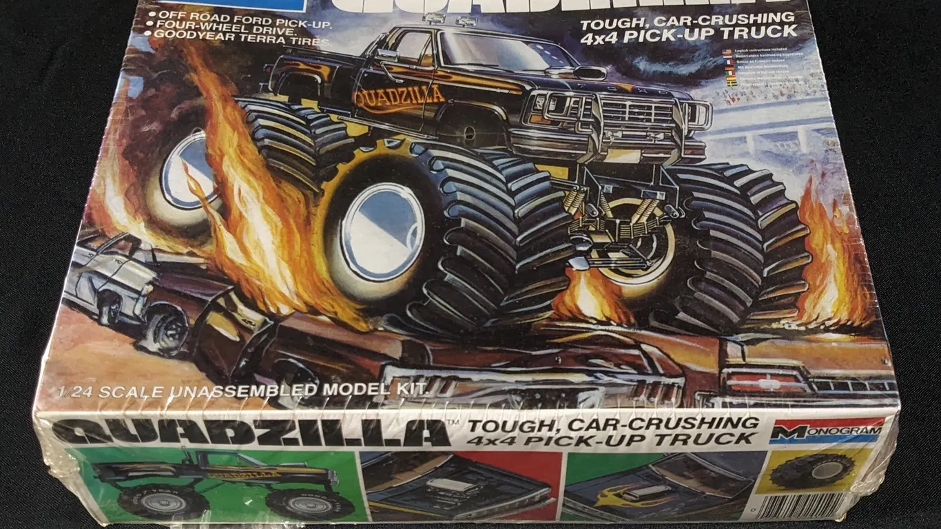 VINTAGE 1984 MONOGRAM SEALED MODEL KIT QUADZILLA MONSTER TRUCK #2419 1/24TH SCALE