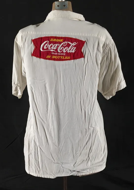 VINTAGE NAT NAST CREATION COCA COLA UNIFORM SHIRT (SIZE L) (BRIDGEWAY - MIKE)