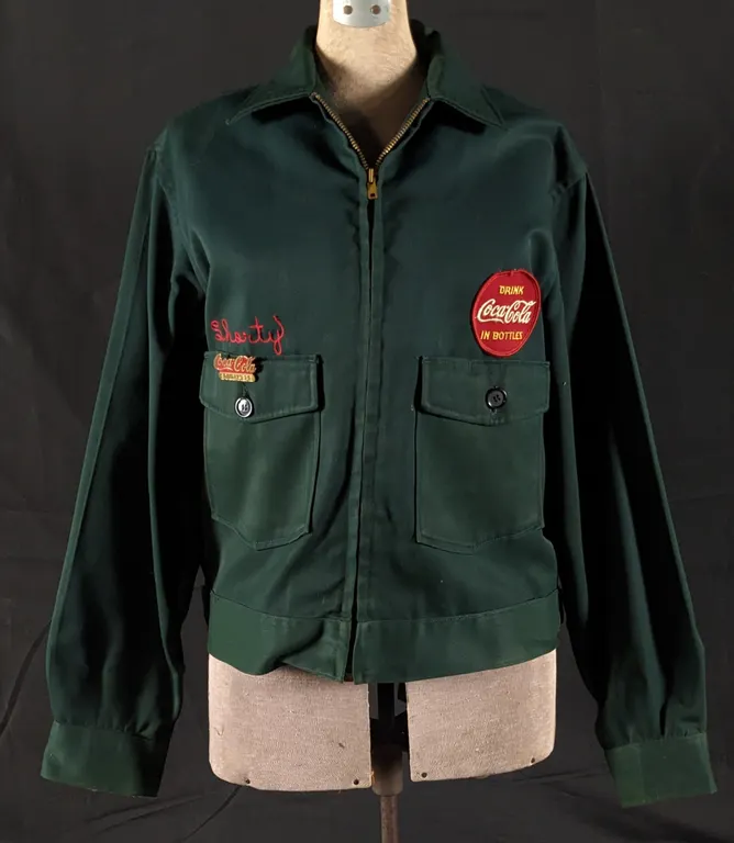 VINTAGE LEE UNIFORM JACKET & PIN COCA COLA "SHORTY" (SIZE 40 REGULAR)