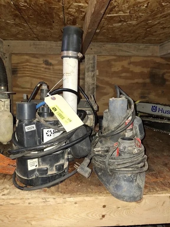 4 Assorted Sump Pumps