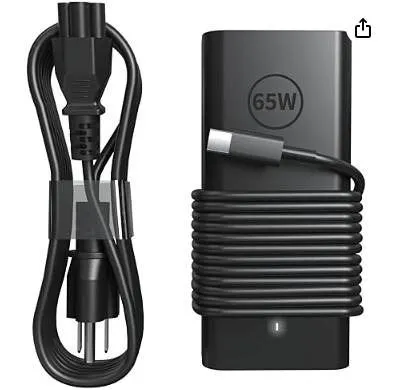 Dell Brand 65W USB-C AC Adapter Power Supply