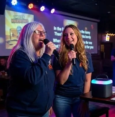 Portable Karaoke Machine With 2 Microphones