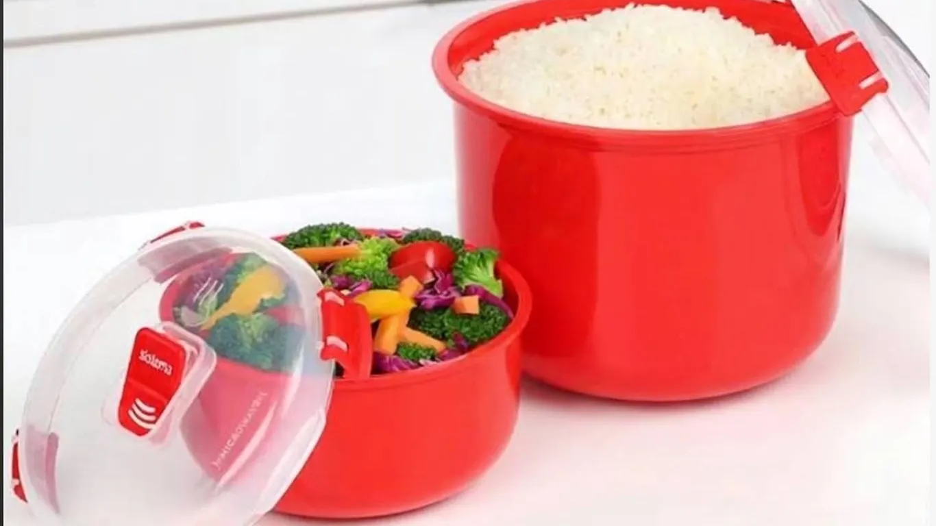 Sistema Red Microwave Rice Cooker Set