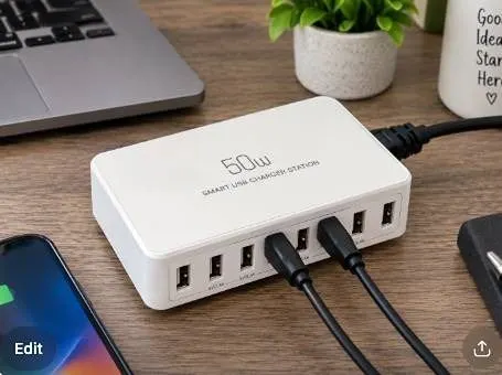50W 8-Port Smart USB Desktop Charger