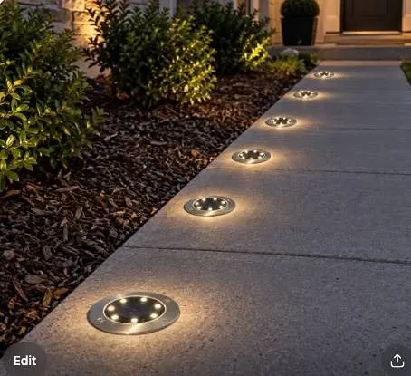 Lot of 6 Solar Powered LED Ground Lights