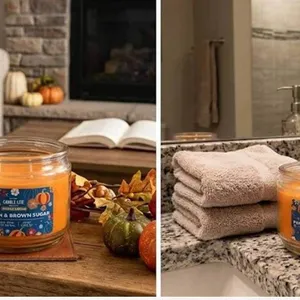 Case of 4 - Candle-lite 10oz 3 Wick Pumpkin & Brown Sugar Candle