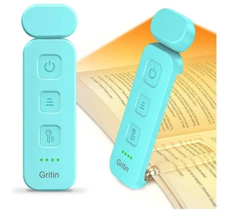 Gritin LED Book Light Rechargeable Blue G1313