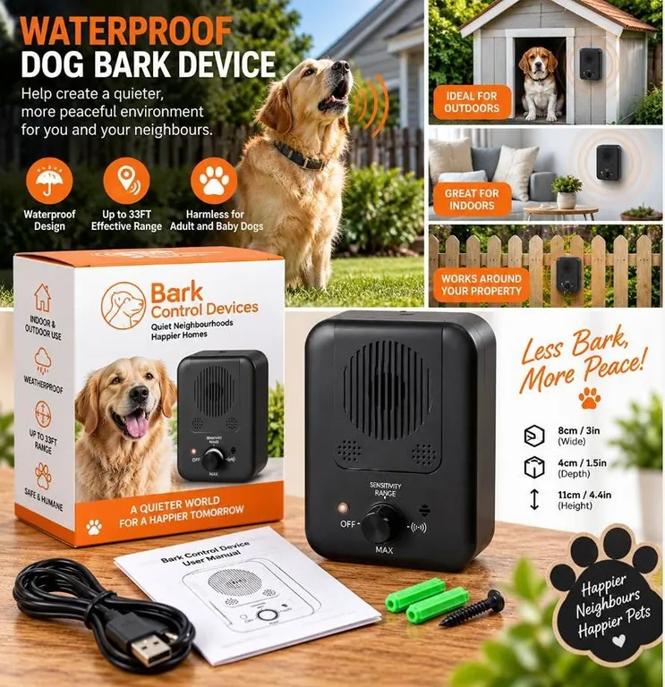 QueenMew Dog Bark Control Device