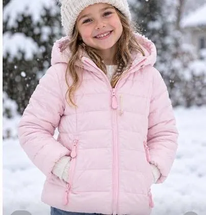 Lole Girls' Pink Hooded Puffer Jacket Size 6