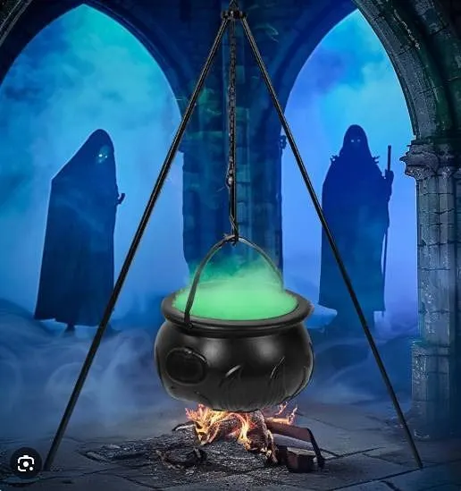 Halloween Witch Cauldron Decor Prop New