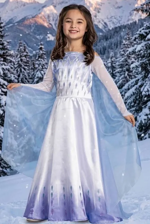 Disney Frozen Snow Queen Elsa Dress S/P 5-6