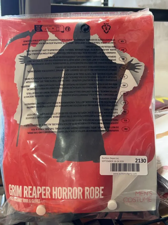 Adult Grim Reaper Horror Robe Medium Costume
