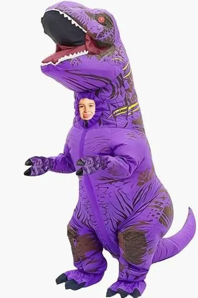 Purple Inflatable Dinosaur Costume Suit Kids