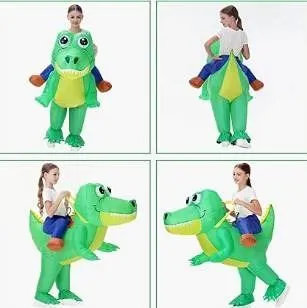 Kids Inflatable Crocodile Costume Polyester
