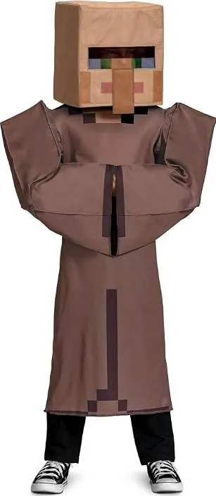 Unisex Kids Brown Costume With Pixel Mask L-XL