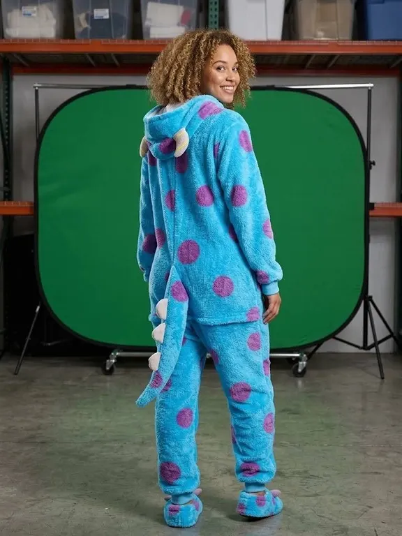 Monsters Inc Sulley Adult Hooded Onesie Size L